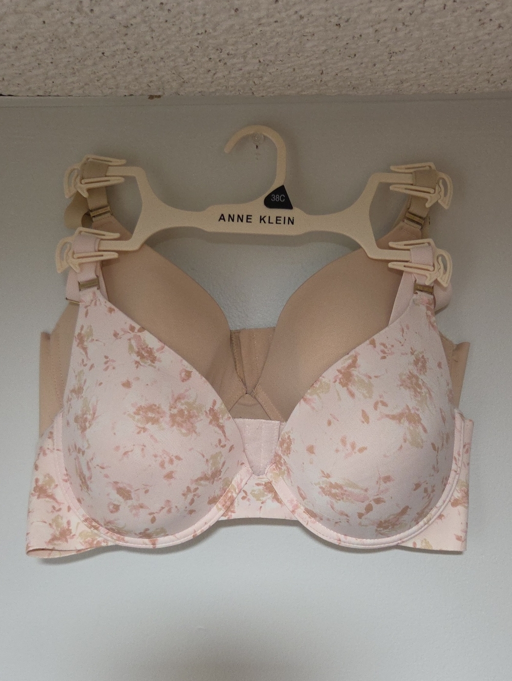 Anne Klein Floral Light Pink Underwire Bra